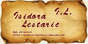 Isidora Leštarić vizit kartica